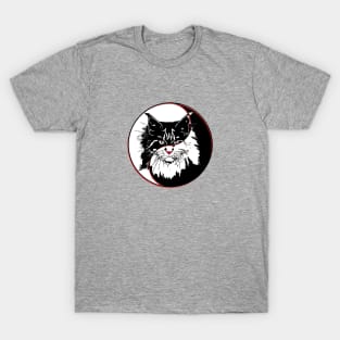 yin yang balance harmony design eastern philosophy cat T-Shirt
